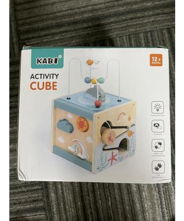 Motor Cube Activity Center: 6-in-1 Wooden Toys for Toddlers | Pearl Labyrinth & Sorting Games - Buy Online on SooperMarket.com