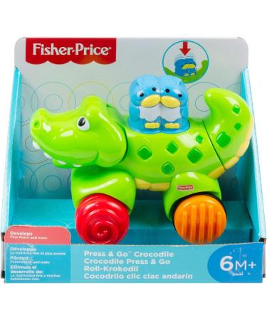 Fisher Toys Amazing Animals Press and Go Gator | Fun Infant Toy for Toddlers 6-36 Months - International Shipping Available - Buy Online on SooperMarket.com