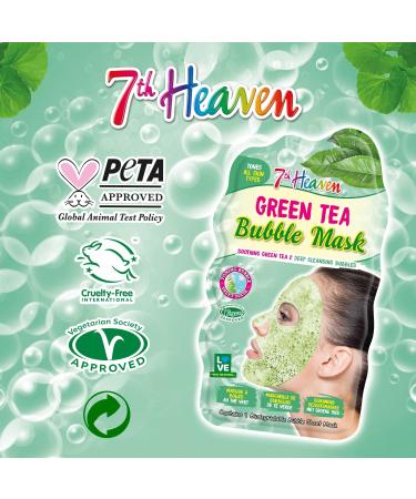 7th Heaven Bubble Tea Oxygen Mask Infused with Green Tea and Centella Asiatica to Hydrate Soothe and Help Target Blemishes - Ideal for All Skin Types - Buy Online on SooperMarket.com