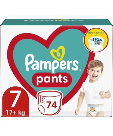 Pampers Pants Size 7 (74 pcs) - Old Version for Boys & Girls | Best International Shipping - Buy Online on SooperMarket.com
