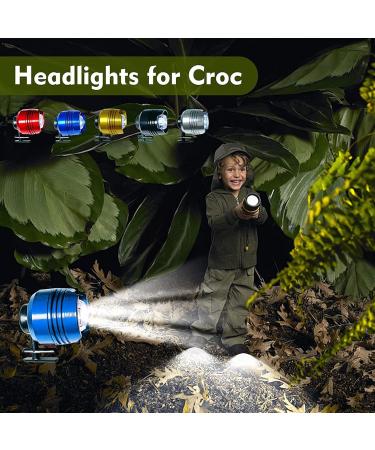 CROC Headlights for Shoes - IPX5 Waterproof 72-Hour Battery Life Blue LED Lights for Dog Walks & Decoration - 2-Piece Set - Buy Online on SooperMarket.com