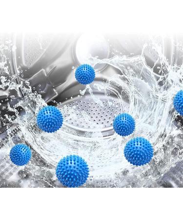 KOMUNJ 6 Pieces Dryer Ball Washing Ball for Washing Machine Balls for Fluffy Laundry Reusable Dryer Balls Laundry Tumble Dryer Drying Ball (Blue) - Buy Online on SooperMarket.com