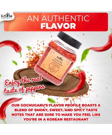 Fusion Select Korean Premium Non-GMO Gluten Free Red Chili Pepper Flakes Powder - Gochugaru for Kimchi Seasoning 6 Oz - Buy Online on SooperMarket.com