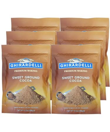Ghirardelli Sweet Ground Cocoa Chocolate Powder, 10.5 Ounce Pouch -- 6 per case.6