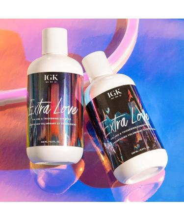 IGK EXTRA LOVE Volume & Thickening Shampoo - Lightweight Formula for Scalp Support & Oil Balance - Vegan & Cruelty Free - 8 Fl Oz - Buy Online on SooperMarket.com