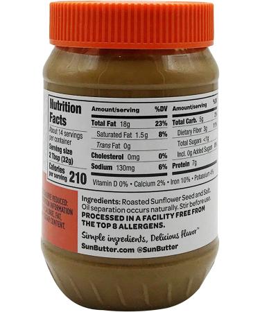 SunButter Sunflower Seed Spread - No Sugar Added - 16 oz - Buy Online on SooperMarket.com