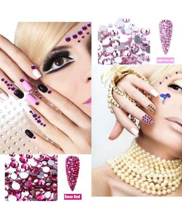 JERCLITY 8 Boxes Nail Rhinestones for Nails - Multi-Colored Gems for DIY Crafts & Jewelry - Buy Online on SooperMarket.com
