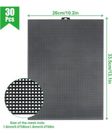 30 Pack 7 Count Black Plastic Mesh Canvas Sheets for Embroidery & Crafting - Buy Online on SooperMarket.com