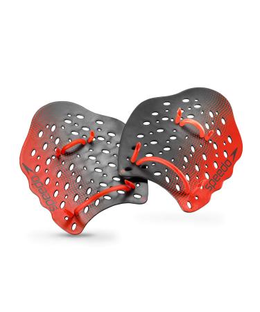 Speedo Unisex-Adult Swim Training Power Plus Paddles Red Medium