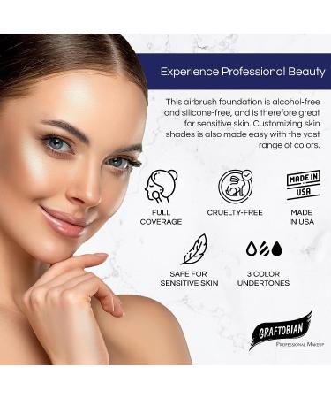 Graftobian GlamAire Airbrush Makeup - High Definition Foundation for Long-Lasting Wear | Professional Formula, Made in USA | Ideal for Makeup Artists and Beauty Enthusiasts - Buy Online on SooperMarket.com