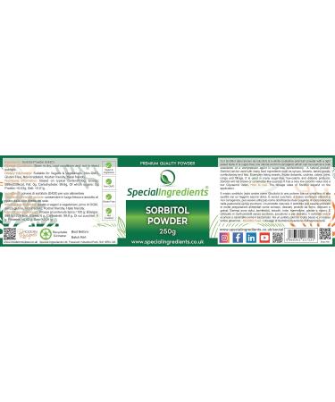 Sorbitol Powder 250g - Premium Quality Vegan, Non-GMO, Gluten Free in Recyclable Container - Buy Online on SooperMarket.com