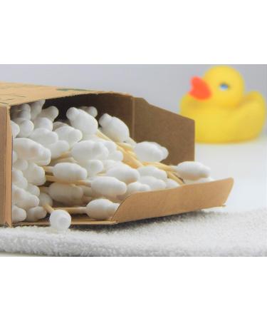 LEAF BOAT Biodegradable Cotton Buds 78 Pieces | Eco-Friendly Vegan Ear & Makeup Cleaning | GOTS Certified | Recycled Packaging | Plastic-Free - Buy Online on SooperMarket.com