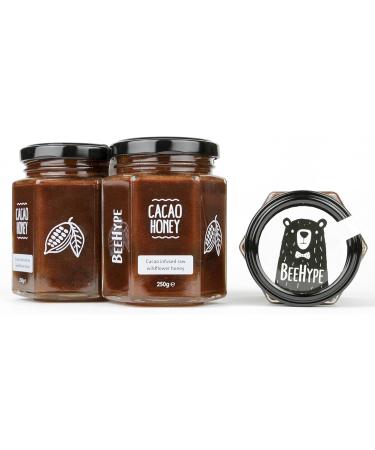 BeeHype Cacao Honey - Low-Calorie Alternative | No Palm Oil or Refined Sugars | Vegetarian, Nut & Dairy-Free - 250g - Buy Online on SooperMarket.com