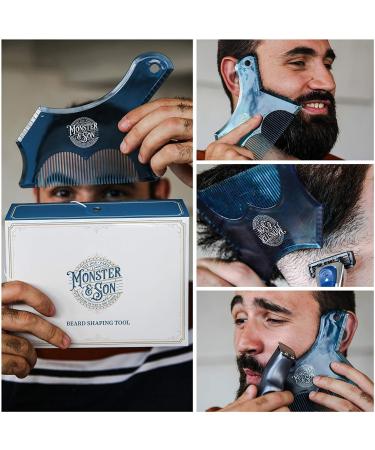Monster&Son Beard Shaping Tool - Classic Clear Oversized Design - Buy Online on SooperMarket.com