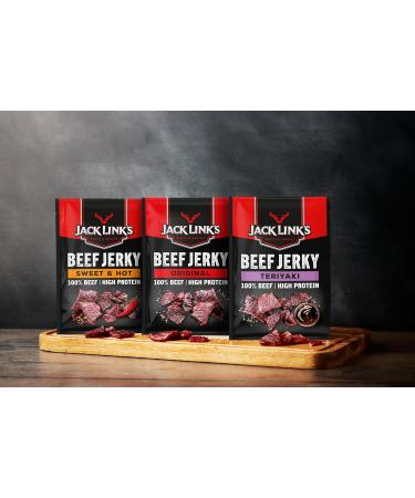 Jack Link's Beef Jerky Mixed Case - 12x70g Protein-Rich D rfleisch - Premium High Protein Snacks in 3 Flavors - Buy Online on SooperMarket.com