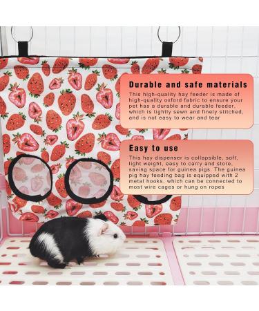 Rabbit Hay Feeder Hanging Hay Feeding Bag Rabbit Hay Feeder Bag Foldable Hay Storage Bag for Rabbit Guinea Pig Hamster Chinchilla (L) - Buy Online on SooperMarket.com