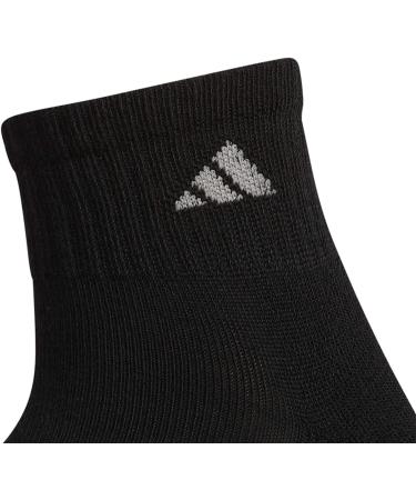 adidas Women's Athletic Cushioned Quarter Socks (6-Pair) - Black/Aluminum - Medium Size - Buy Online on SooperMarket.com