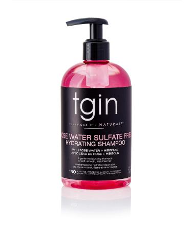 Thank God It's Natural tgin Rose Water Sulfate-Free Hydrating Shampoo for Curls - Waves - Protective Styles - Low Porosity Hair - Fine hair 13oz