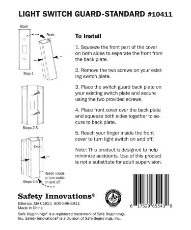 Child Proof Light Switch Guard - Toggle Style Switches | Easy Installation - Buy Online on SooperMarket.com