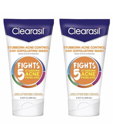 Clearasil Ultra 5in1 Exfoliating Wash 6.78 oz - Pack of 2