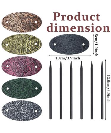 6-Piece Leather Hair Barrette Set for Women | Hair Accessories with Stick | Hair Clip Ponytail Pin for Long Hair - Buy Online on SooperMarket.com