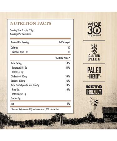 Epic 100% Grass Fed Venison Steak Strips with Sea Salt & Pepper - 0.8 oz, 10 Count - Buy Online on SooperMarket.com