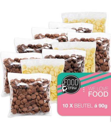 Buy 900g Belgian Chocolate for Fondue - Milk Bitter & White Mix - Perfect for Chocolate Fountains - 10 Individually Packaged Portion Bags - Buy Online on SooperMarket.com