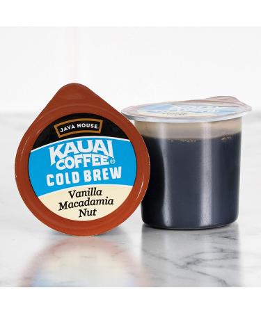 JAVA HOUSE Cold Brew Coffee Kauai Vanilla Macadamia Nut K Cup Pods (36 Count) - Hot or Iced Liquid Concentrate - 1.35 Fl Oz, Pack of 36 - Buy Online on SooperMarket.com