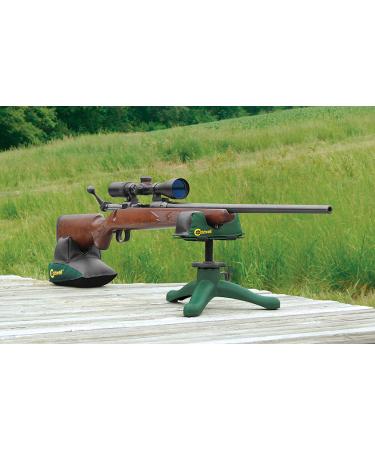 Caldwell The Rock Jr Adjustable Rifle Shooting Rest - Ambidextrous Design for Outdoor Range | Green/Black - Buy Online on SooperMarket.com