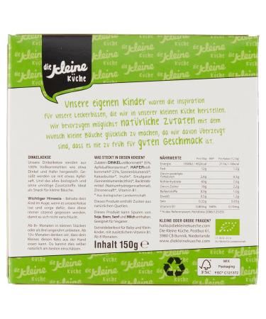 Organic Vegan Spelled Cookies for Toddlers | 10 x 150g | Additive-Free Baby Snack in Practical Portion Packs - Buy Online on SooperMarket.com