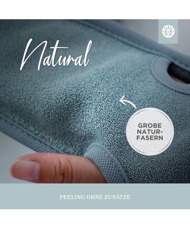 Shop Lowell 2-Piece Exfoliating Peeling Glove Set for Body & Face - Hammam Glove Bonus Peeling Guide & Suction Cups - Gray - Buy Online on SooperMarket.com