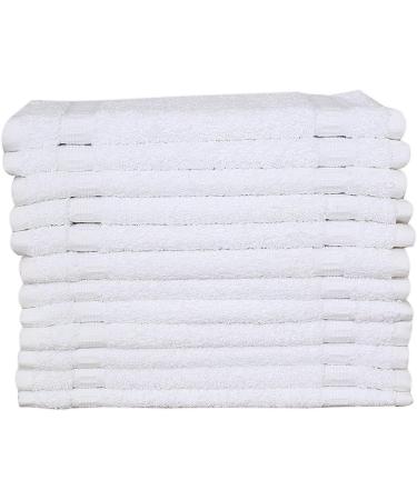 GOLD TEXTILES Premium Washcloths Towel Set - 12 Pack White 12x12 Inches - Soft & Machine Washable - Ideal for Sports & Workouts - 12 White Washcloths Included - Buy Online on SooperMarket.com