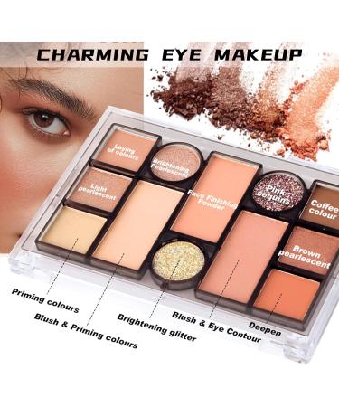 All in One Makeup Kit Full Makeup Set for Beginners or Pros Naked Eyeshadow Palette Nude Face Primer Matte Foundation Winged Eyeliner Stamp Mascara Lip Gloss - Make up Gift Set Travel - Buy Online on SooperMarket.com