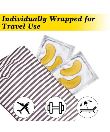 24K Gold Eye Mask - Anti-Aging Hydrolyzed Collagen Patches for Puffy Eyes Dark Circles & Wrinkles - 16 Pairs - Buy Online on SooperMarket.com
