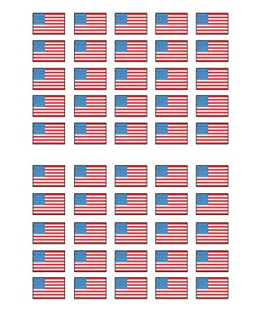50 Edible American Flag Cupcake Toppers Mini USA Flag Cake Decorations Stars And Stripes Decorations Olympics Party Decorations World Flags 4th Of July Patriotic Independence Memorial Veterans