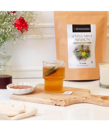 Sennaveda Senna Mint Infusion 50 Tea Bags| Made with Senna and Mint leaves | Herbal Tea | Digestive health | Detox tea | Detox cleanse | Laxatives | Senna tea for constipation 1 Count (Pack of 50) - Buy Online on SooperMarket.com