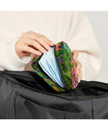 Floral Abstract Sanitary Napkin Storage Bag | Menstrual Cup Pouch | Nursing Pad Holder | Period Bag for Women & Girls - Multi-colored - Buy Online on SooperMarket.com