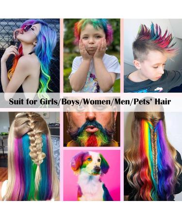 Gireatick 10 Colors Hair Chalk Comb for Girls Kids Temporary Hair Color Dye for Girls Kids Gifts on Valentine's Day Cosplay for Age 8-12 Washes Out Easily Non-Toxic and Safe for All Ages Including - Buy Online on SooperMarket.com