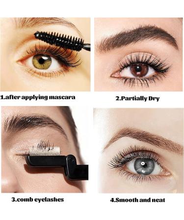Stainless Steel Folding Eyelash Comb & Eyebrow Grooming Brush - Portable Makeup Tool for Women & Girls - Buy Online on SooperMarket.com