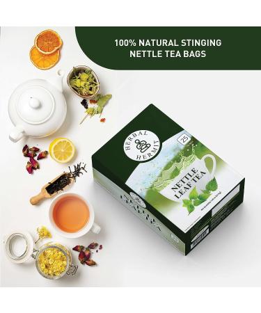 Stinging Nettle Leaf Tea - 25 Individually Wrapped Tea Bags with Natural Wild Nettle Herb - Buy Online on SooperMarket.com