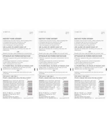 Maybelline Baby Skin Instant Pore Eraser Primer Clear 0.67 Fl Oz - Pack of 3 - Buy Online on SooperMarket.com