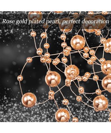 24 Pcs Rose Gold Artificial Pearl String for Vases & Centerpieces - Wedding & Christmas Party Decor - Buy Online on SooperMarket.com