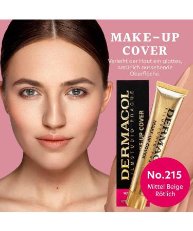 Dermacol Full Coverage Liquid Foundation SPF 30 - Matte Waterproof Makeup for Oily Skin & Dark Circles 30g (Color 215) - Long-Lasting Beauty - Buy Online on SooperMarket.com