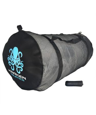Kraken Aquatics Mesh Dive Duffle Bag with Shoulder Strap | for Scuba Diving, Snorkeling, Spearfishing, Freediving, Swimming, Beach and Sports Equipment X-Large
