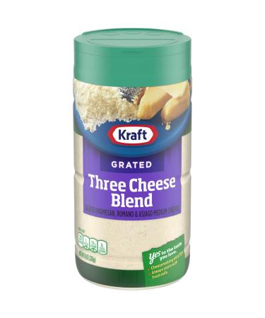 Kraft Three Cheese Blend Grated Cheese (8 oz Shaker)