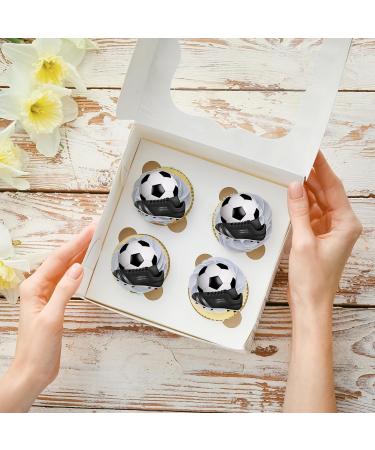24 x Precut Football And Boot Edible Cupcake Topper Wafer Rice Paper Decoration For Cakes - Buy Online on SooperMarket.com