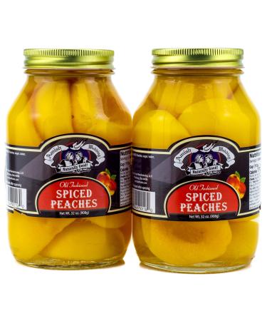 Amish Wedding Old Fashioned Spiced Peach Halves 32oz (Pack of 2)