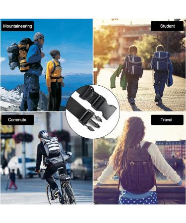 Adjustable Chest Strap Backpack - Quick Lock Belt for Climbing Jogging & Travel | 2 Pieces - Buy Online on SooperMarket.com
