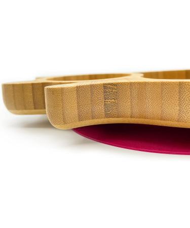 Eco Health Kitten Bamboo Baby Plate - Non-Toxic Suction Cup Toddler Plate - Ideal for Baby Weaning - Hot Pink - Buy Online on SooperMarket.com
