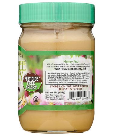 Wee Bee Naturally Raw Honey - 1 lb Pure & Organic Honey (Pack of 1) - Buy Online on SooperMarket.com